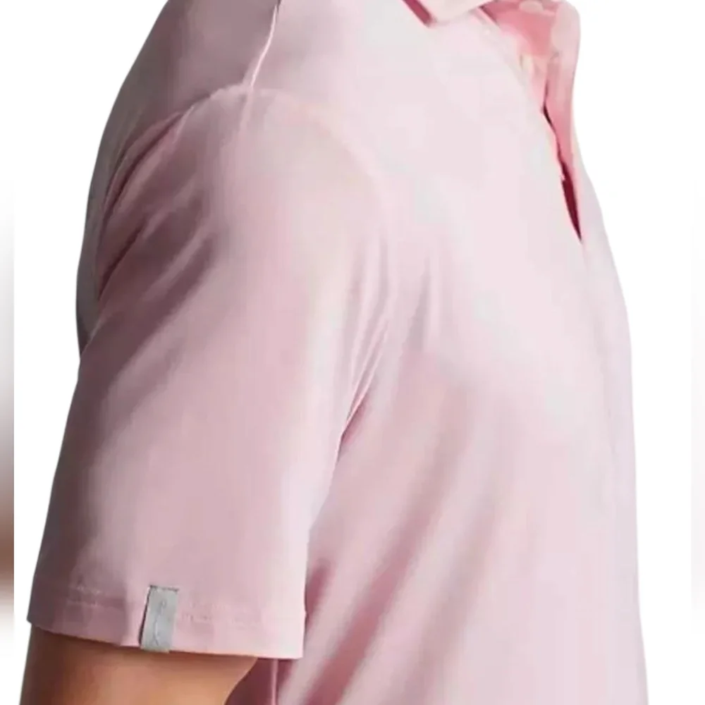 RLX Ralph Lauren Men's Golf Performance Polo Shirt Light Pink‎ Dri Fit Sport L